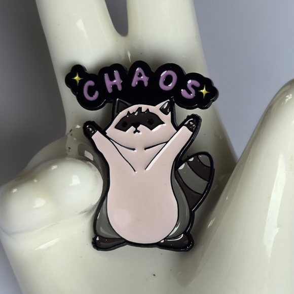 π¦ Chaos Raccoon Pin - Picture 2 of 6